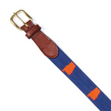 NEEDLEPOINT AND LEATHER BELT