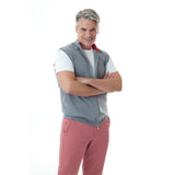 TWO TONE DOUBLE ZIP VEST