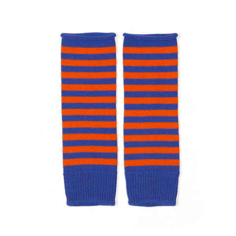 STRIPED CASHMERE COTTON WRISTWARMERS
