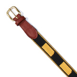 NEEDLEPOINT AND LEATHER BELT