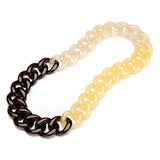 SHADED LONG RESIN LINK NECKLACE