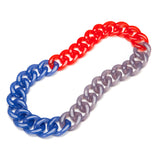 SHADED LONG RESIN LINK NECKLACE