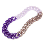 SHADED LONG RESIN LINK NECKLACE