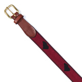 NEEDLEPOINT AND LEATHER BELT