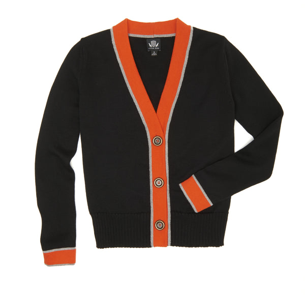 Orange and black sales cardigan