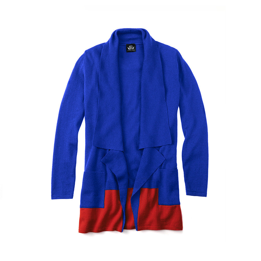 Bright red cardigan store