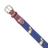 NEEDLEPOINT AND LEATHER BELT