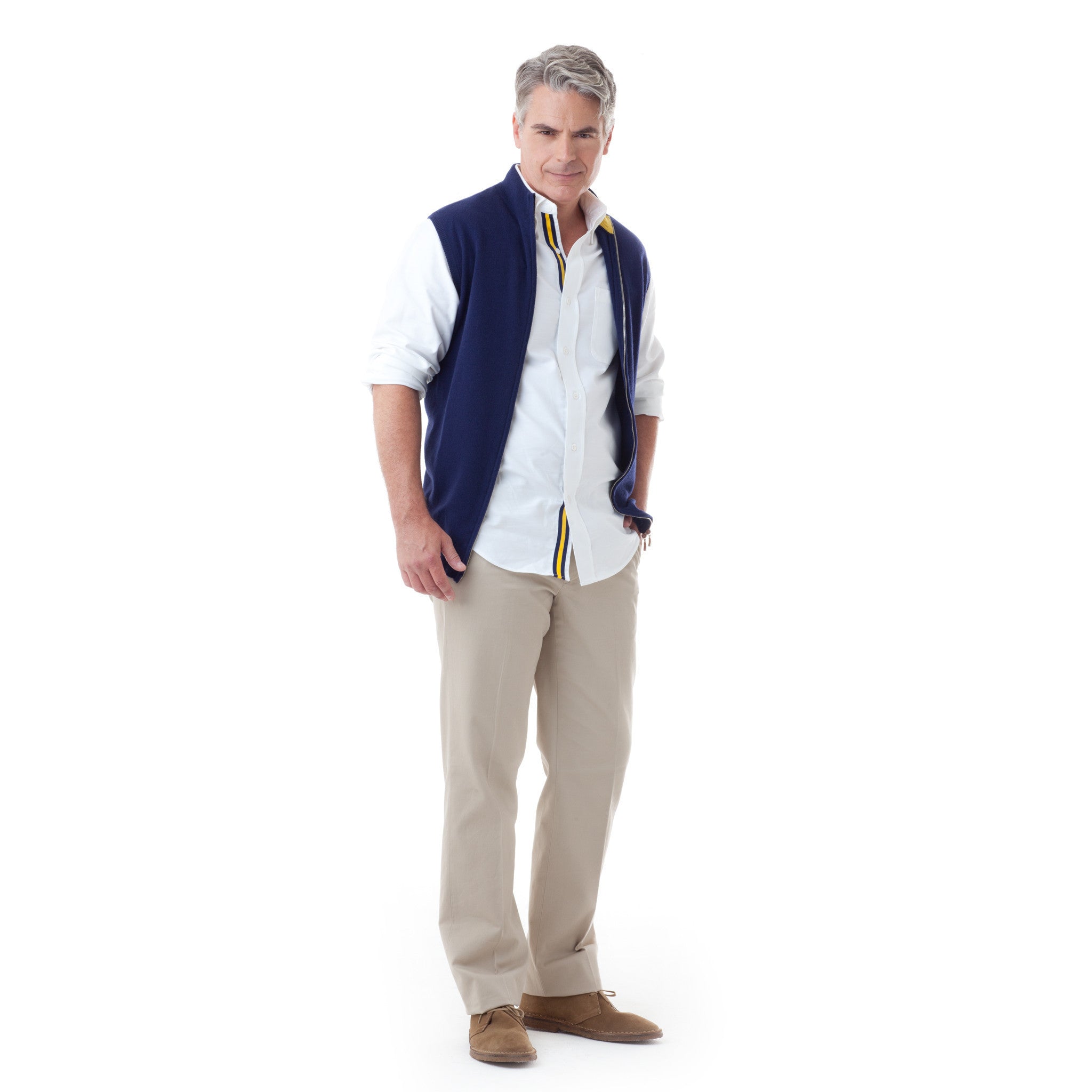 TWO TONE DOUBLE ZIP VEST – Slater Zorn
