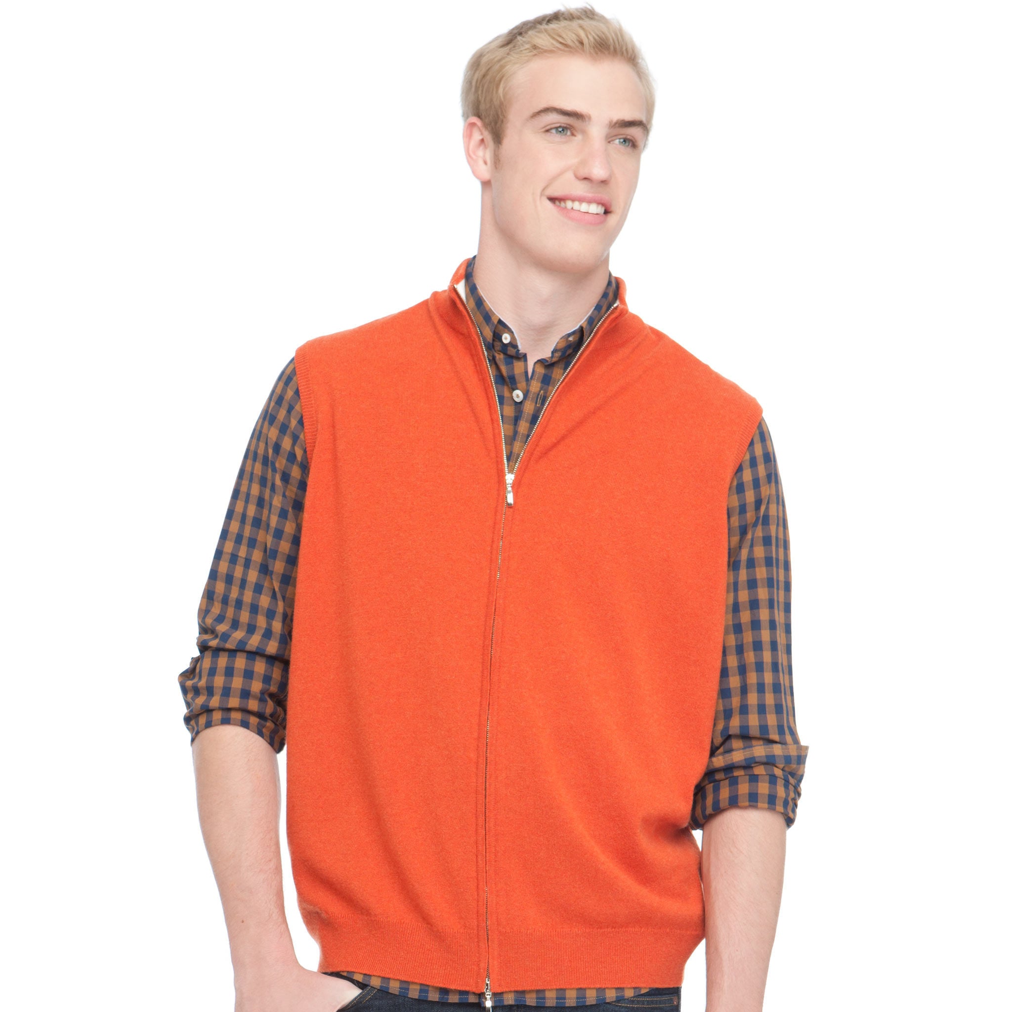 トップス W Double Front Double Vest ZW COLLECTION DOUBLE-BREASTED VEST - Navy blue | ZARA United States