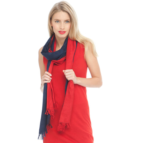 THREE COLOR SHADED OMBRE SCARF