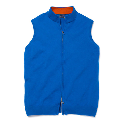 TWO TONE DOUBLE ZIP VEST