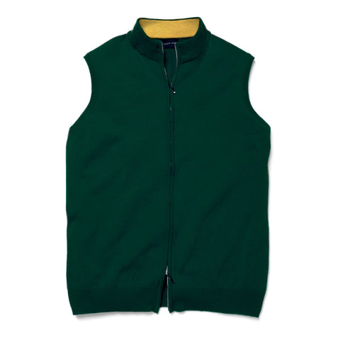 TWO TONE DOUBLE ZIP VEST
