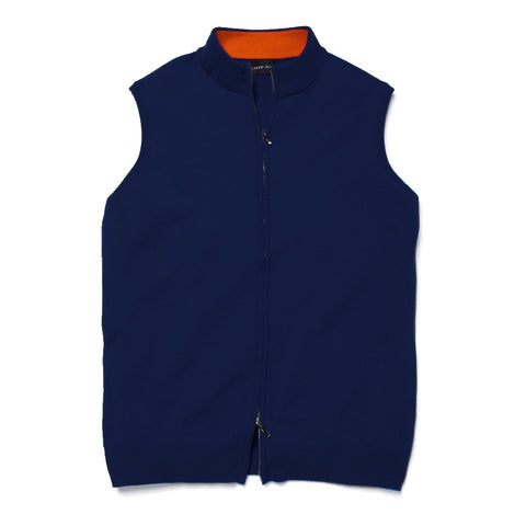 TWO TONE DOUBLE ZIP VEST